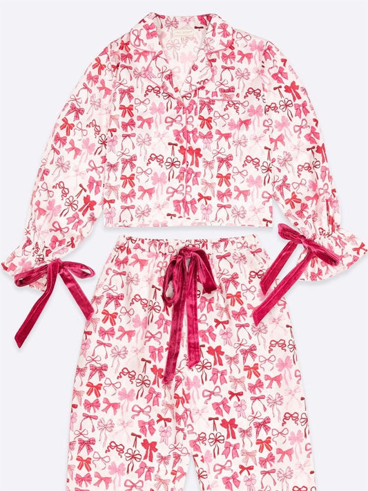 Kids SS Bow Pajamas (Sold as a set)