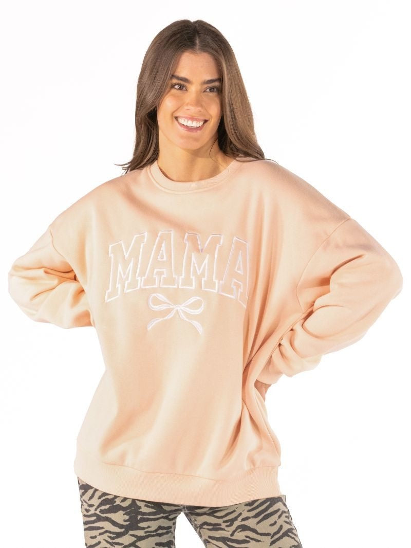 SS Embroidered Mama Crewneck