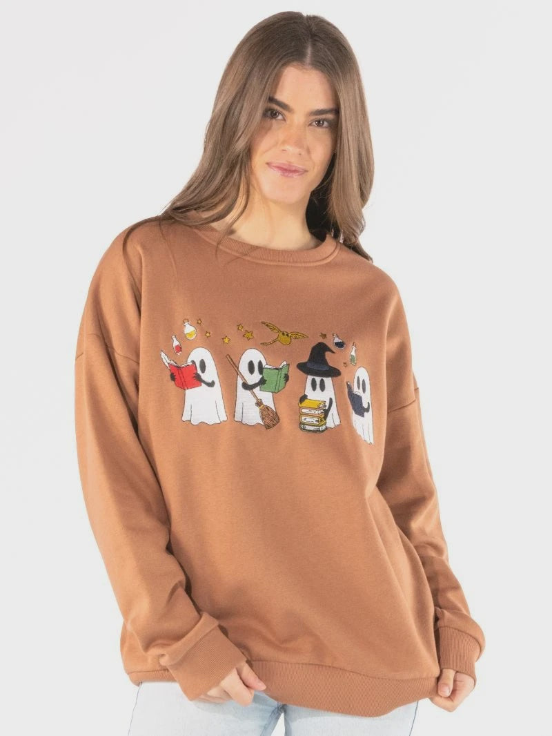 SS Embroidered Ghost Crewneck