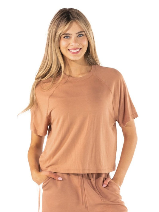 Simply Southern Modal Jersey Basic Tee - Mocha