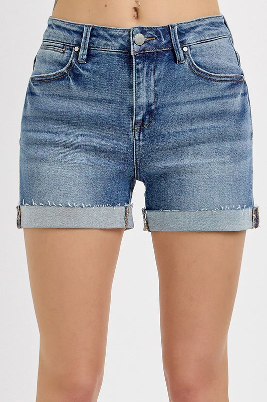 Risen HR Medium Wash Turn Up Cuffed Short