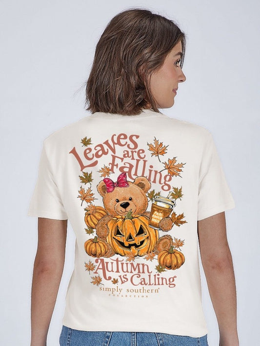 SS Pumpkin Spiced Bear "Autumn is Calling" Tee