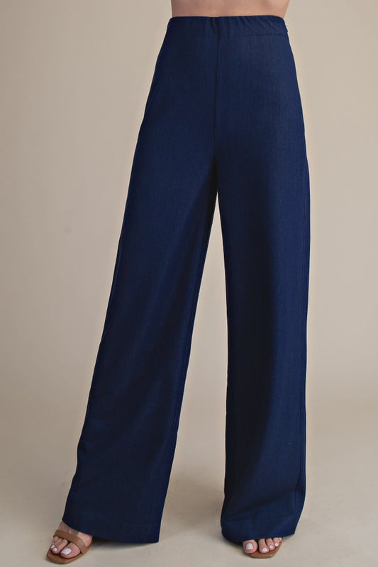 Glam Indigo High-Waisted Pants