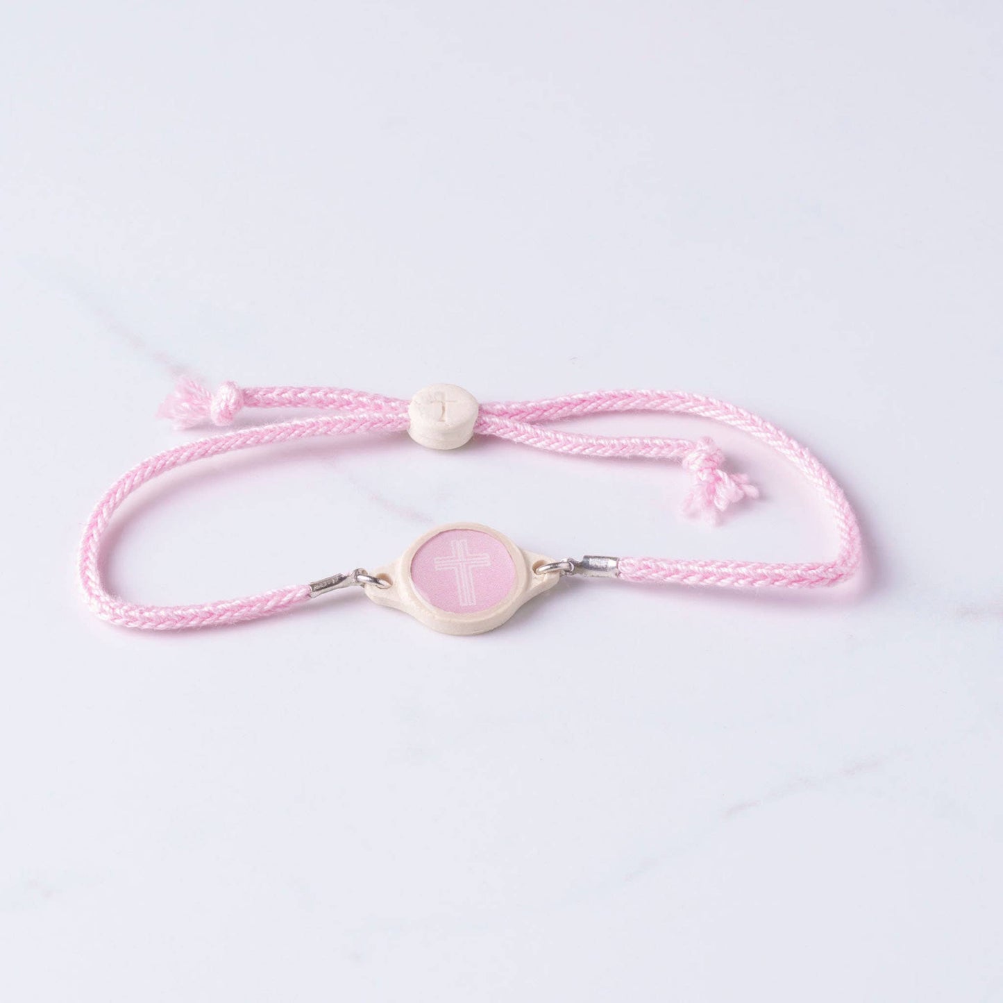 Tap To Pray™ - Survivor Series Handmade Bracelets: Coral + Cross