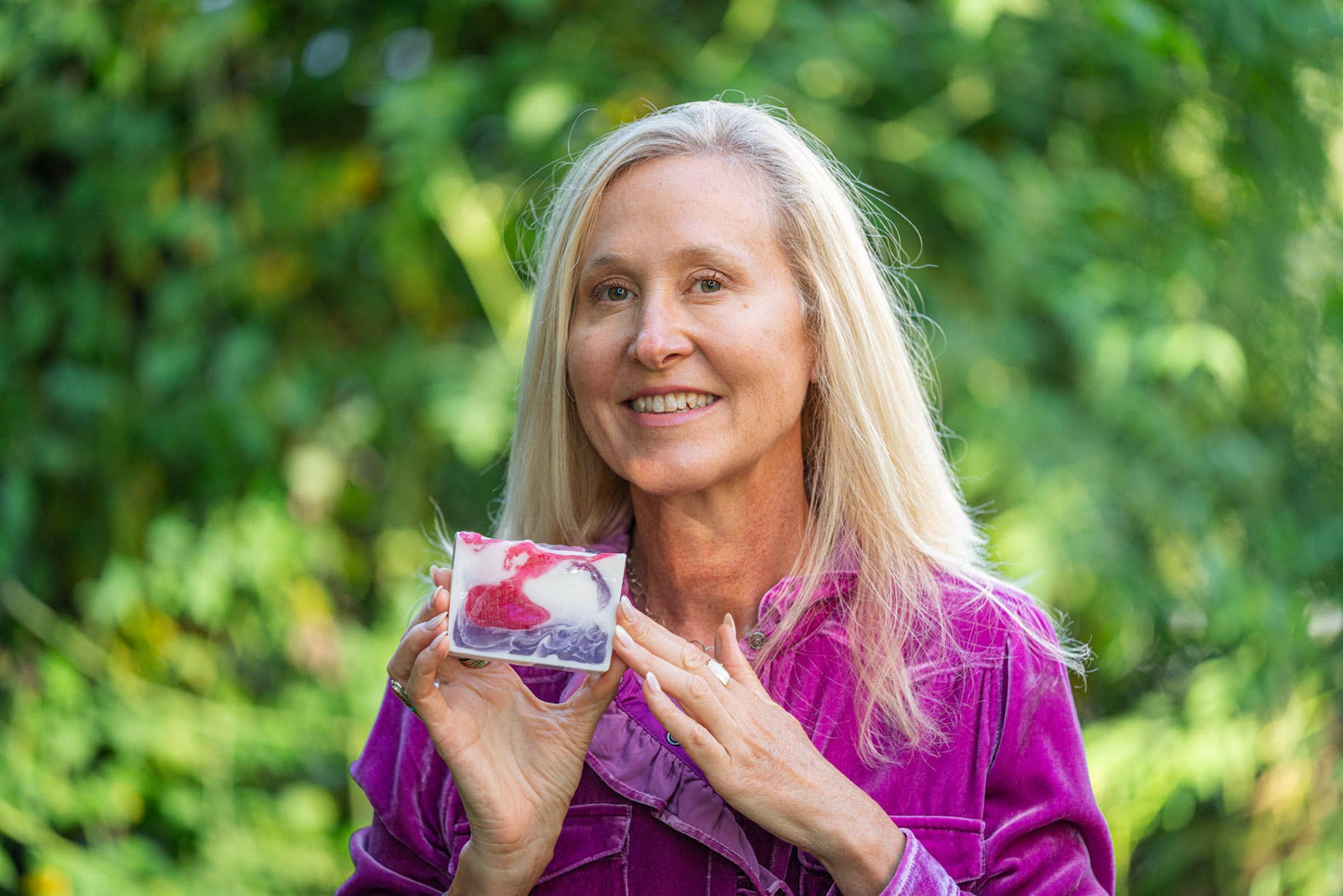 5oz Pomegranate Goats Milk Soap Slice