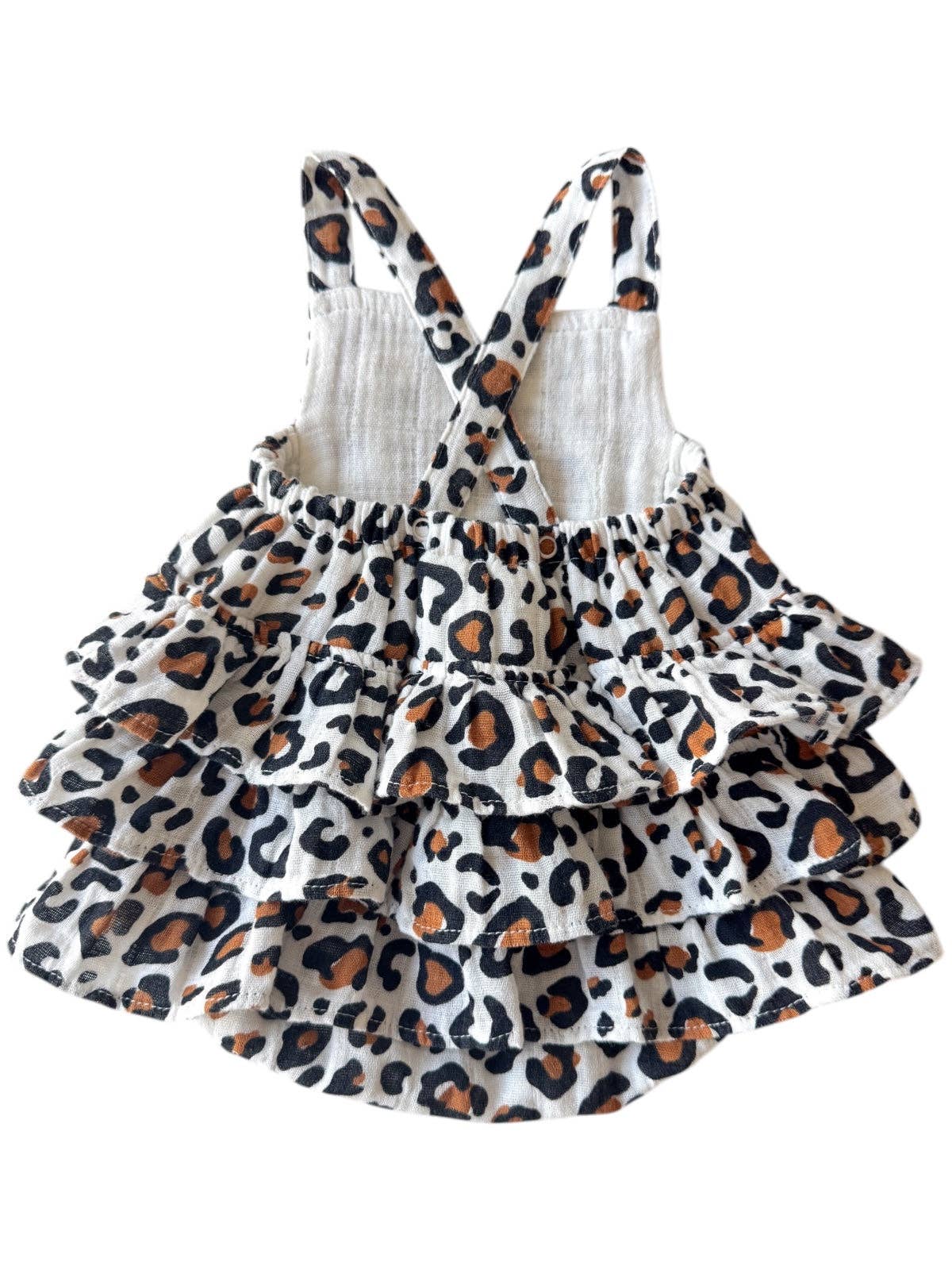 Leopard / Muslin Ruffle Sunsuit: 12-18M SIIX Collection