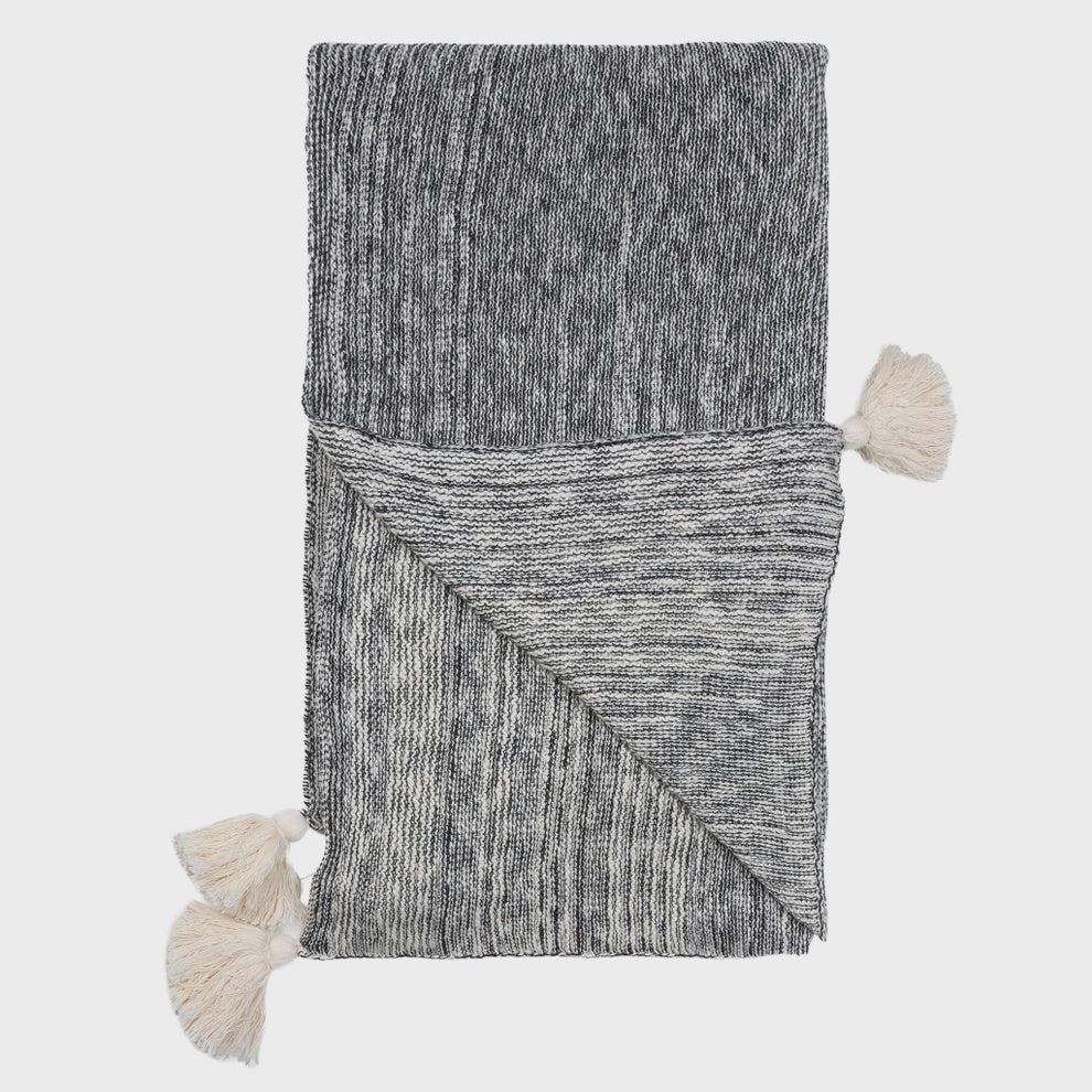 Necalli 50x60" Cotton Decorative Marled Knit Throw Blanket