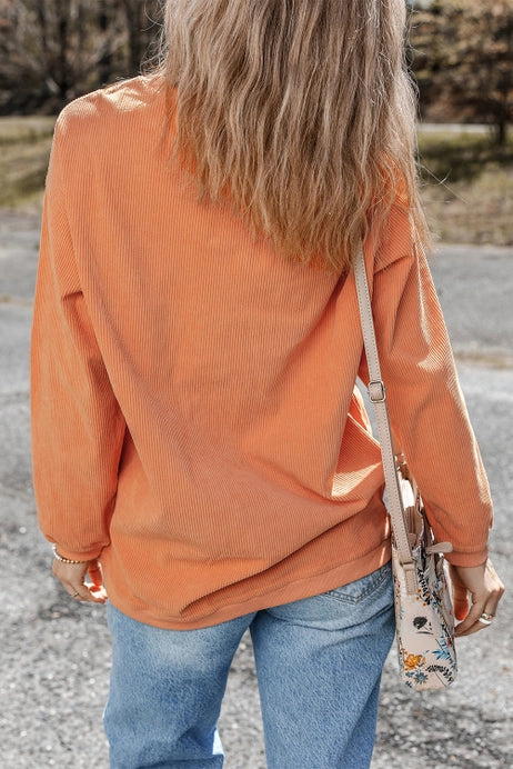 Whatever Spices Your Pumpkin Corded Pullover - FINAL SALE