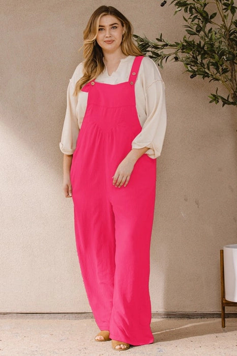 PLUS Oddi Button Sling Wide-Leg Overalls Jumpsuit – Best Seller
