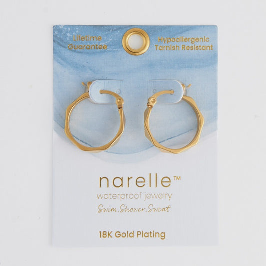 Narelle Waterproof Earrings Abstract Hoop
