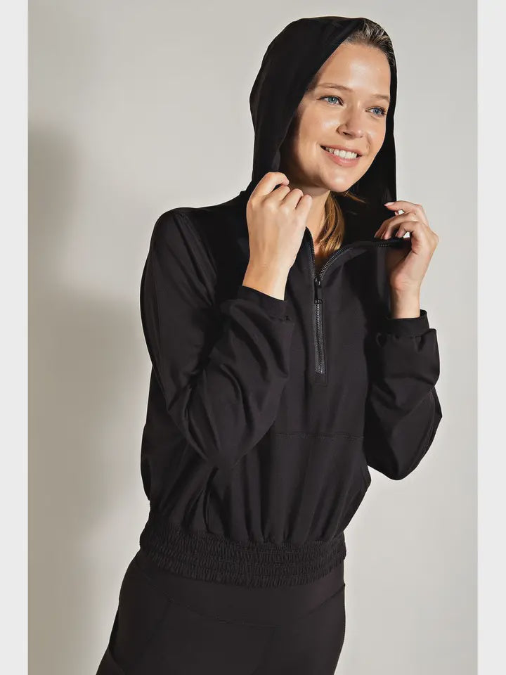 Butter Quarter Zip Hoodie with Kangaroo Pocket