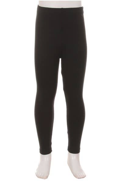 Kid's Buttery Soft Solid Colors Leggings: Black