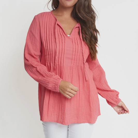 Eisley Cotton Gauze V-Neck Tunic