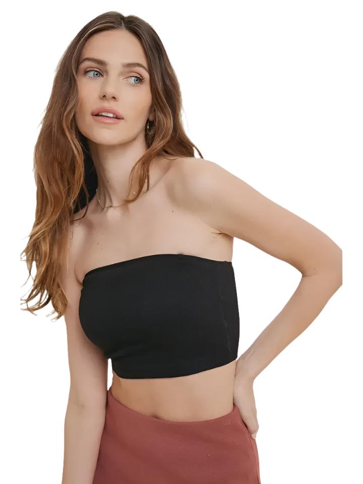 Ribbed Knit Seamless Bandeau