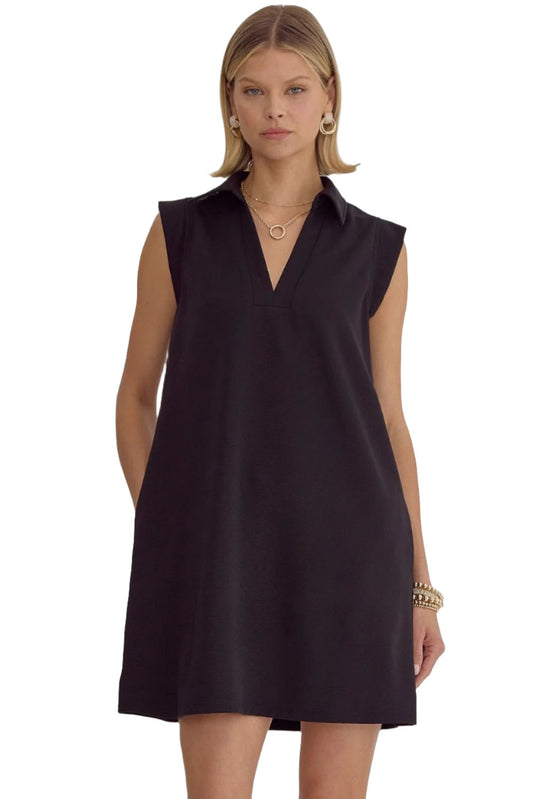 Entro Perfectly Prepped Dress - Black