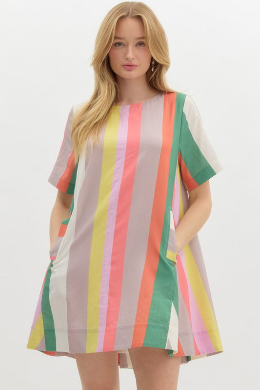 Colorful Charm Swing Dress