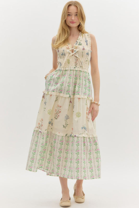 Garden Charm Sleeveless Dress