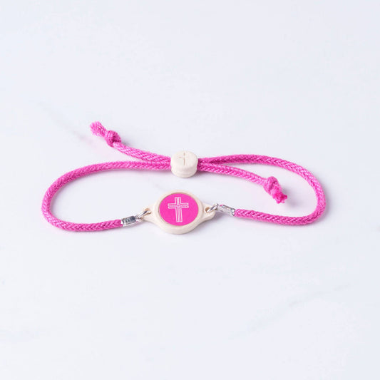 Tap To Pray™ - Survivor Series Handmade Bracelets: Dragonfruit + Cross