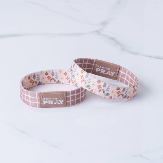 Tap To Pray™ Wristbands - Prairie &  Plaid: Medium