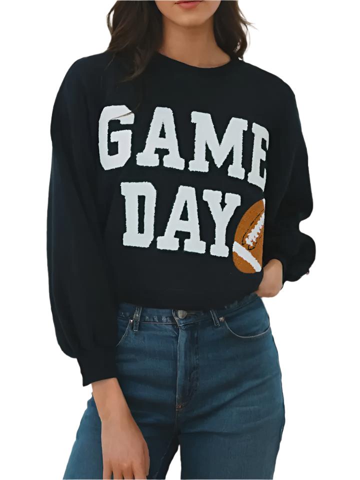 Game Day Graphic Varsity Pullover Sweatshirt