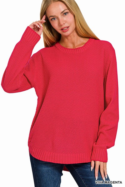 ROUND NECK BASIC SWEATER