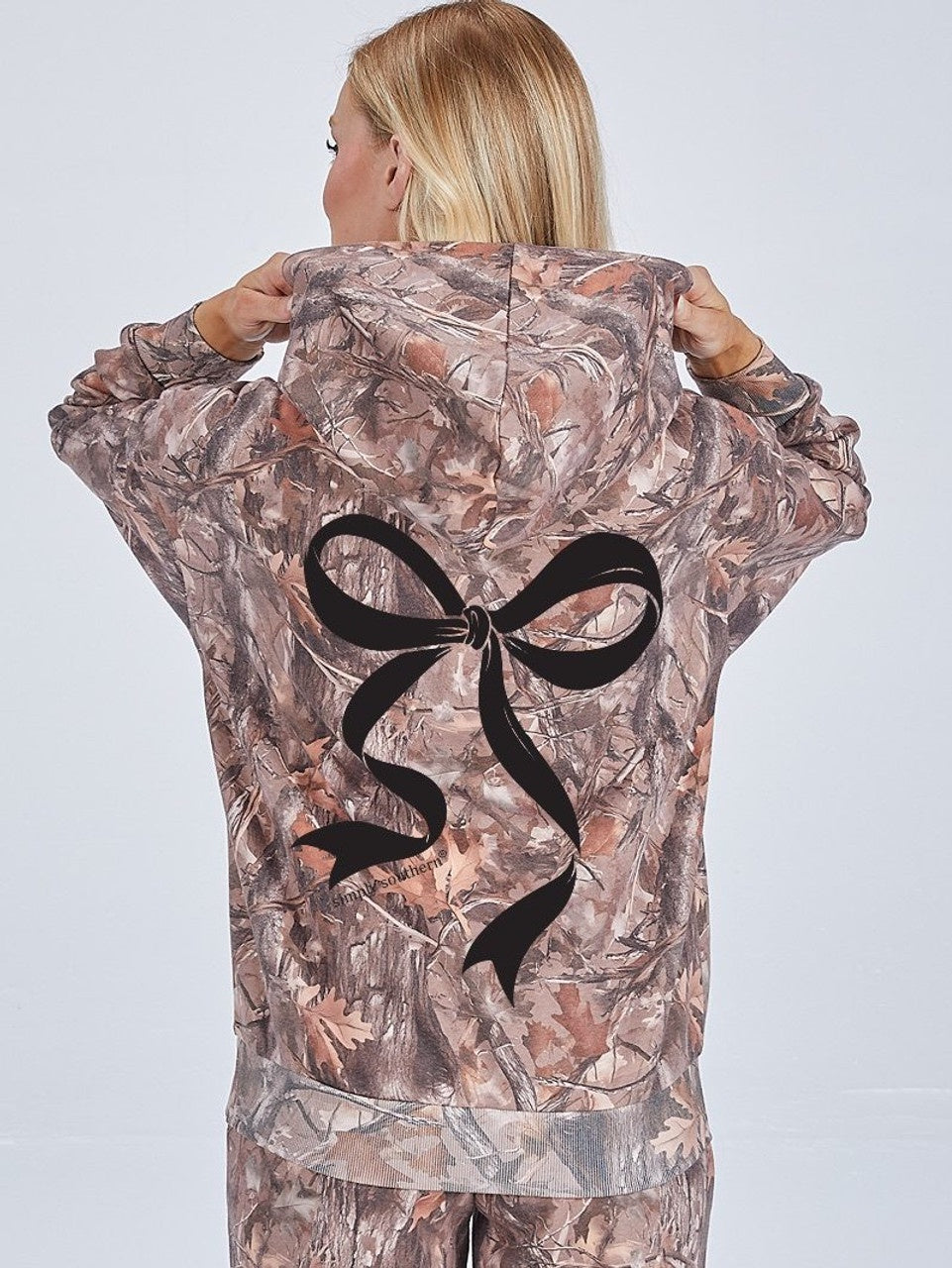 Camo Hoodie with Bow