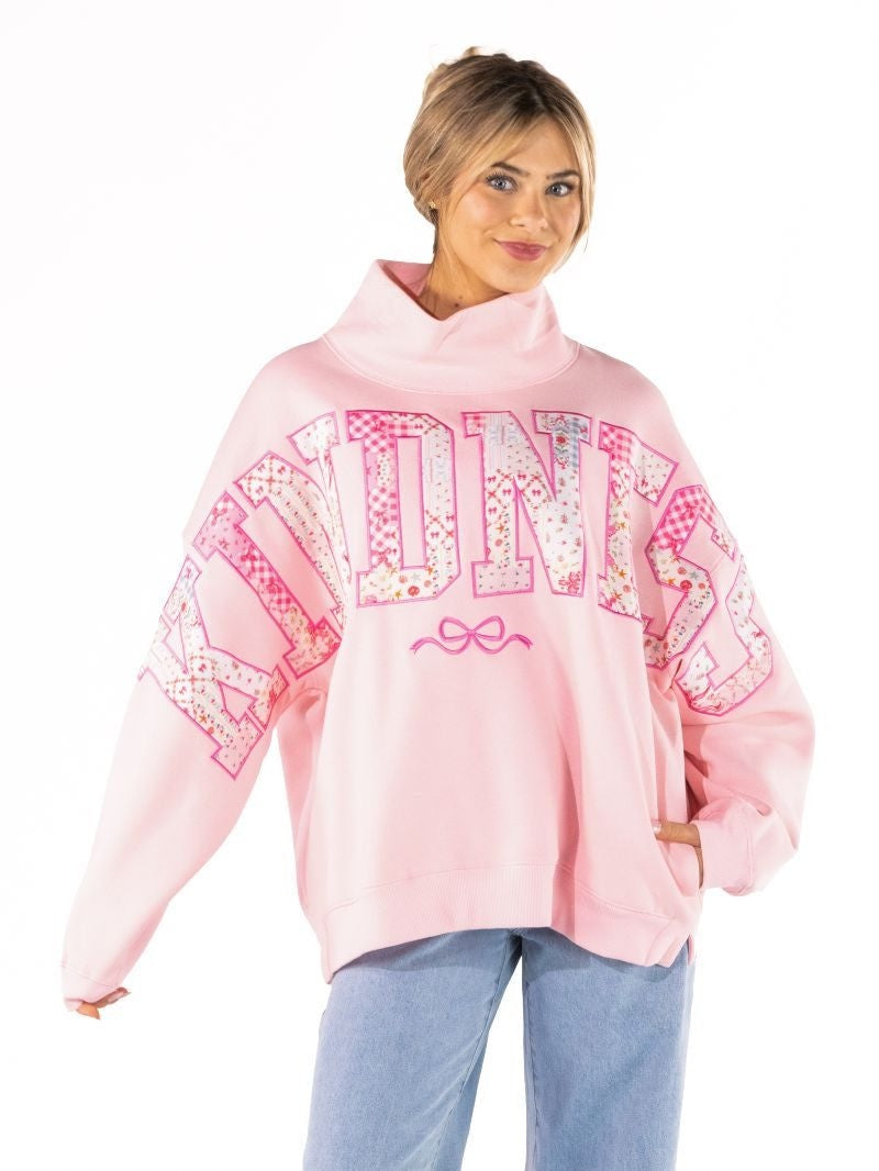SS Kindness Mock Neck Sweatshirt ONE SIZE