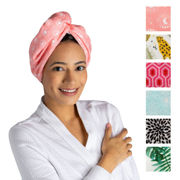 Lemon-Lavender Plot Twist Microfiber Turbo Towel