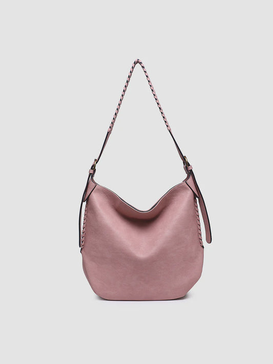 Jen & Co Madelyn Whipstitch Hobo Bag w/ Adjustable Shoulder Strap