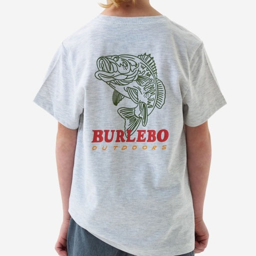Burlebo Youth Short Sleeve Tee - Ash Grey Fish