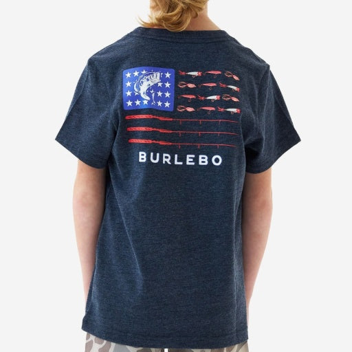 Burlebo Youth Short Sleeve Navy Flag Tee