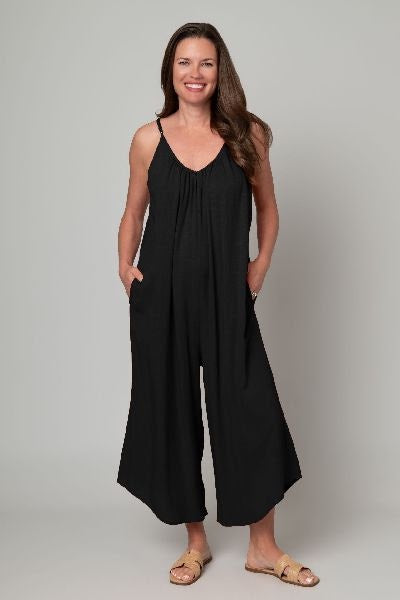 Linen-Like Stingray Palazzo Jumper