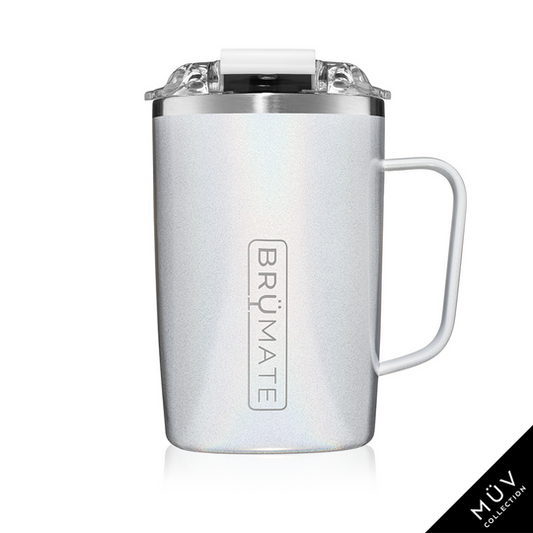 Brumate Toddy 16 oz Glitter White Coffee Mug